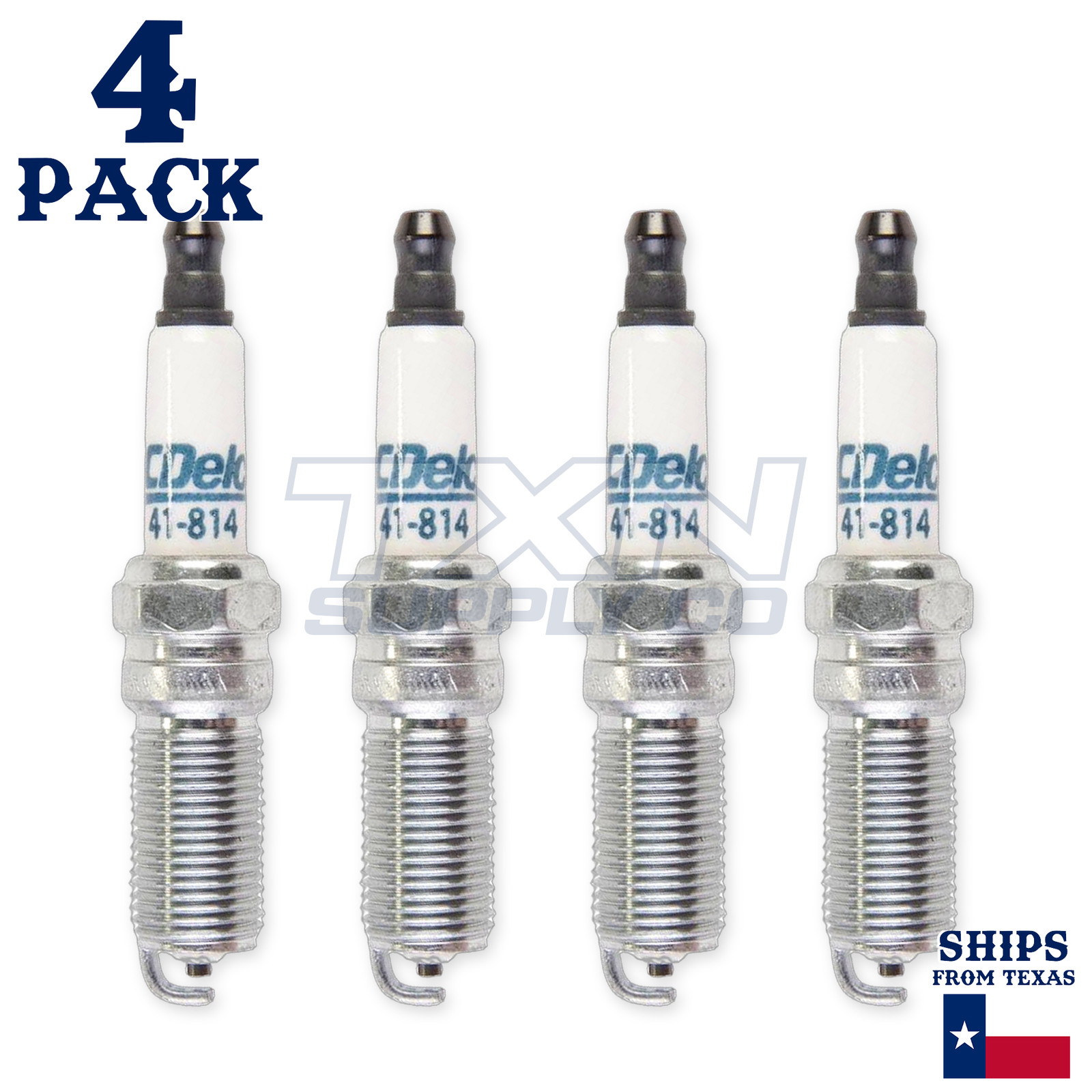 4 Pack ACDelco Double Platinum Spark Plugs 2007-2008 for Ford Fiesta 1.6L