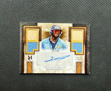 2025 Topps Museum Collection Junior Caminero Quad Relic Auto Tampa Bay Rays /99