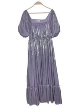 Pologram size small purple shimmer dress long
