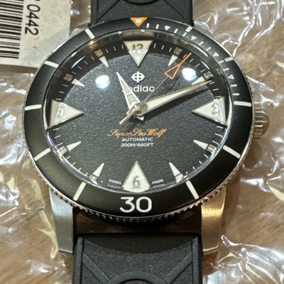 Zodiac Z09214 Super Sea Wolf Skin Diver Automatic Rubber Strap