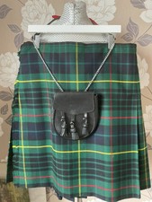 Kilt taglia 36 vita e sporran in pelle nera