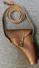 BRITISH LEATHER HOLSTER WWII DATED 1944.
