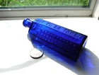 STUNNING DARK BLUE FLAT BACK POISON EMBOSSED, NOT TO BE TAKEN, BASE, 4