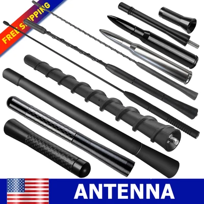 OXILAM-ADVANCED 1.4" Short Black Antenna Mast Radio AM/FM For Chevrolet Silverado Ram 1500 3"/7"