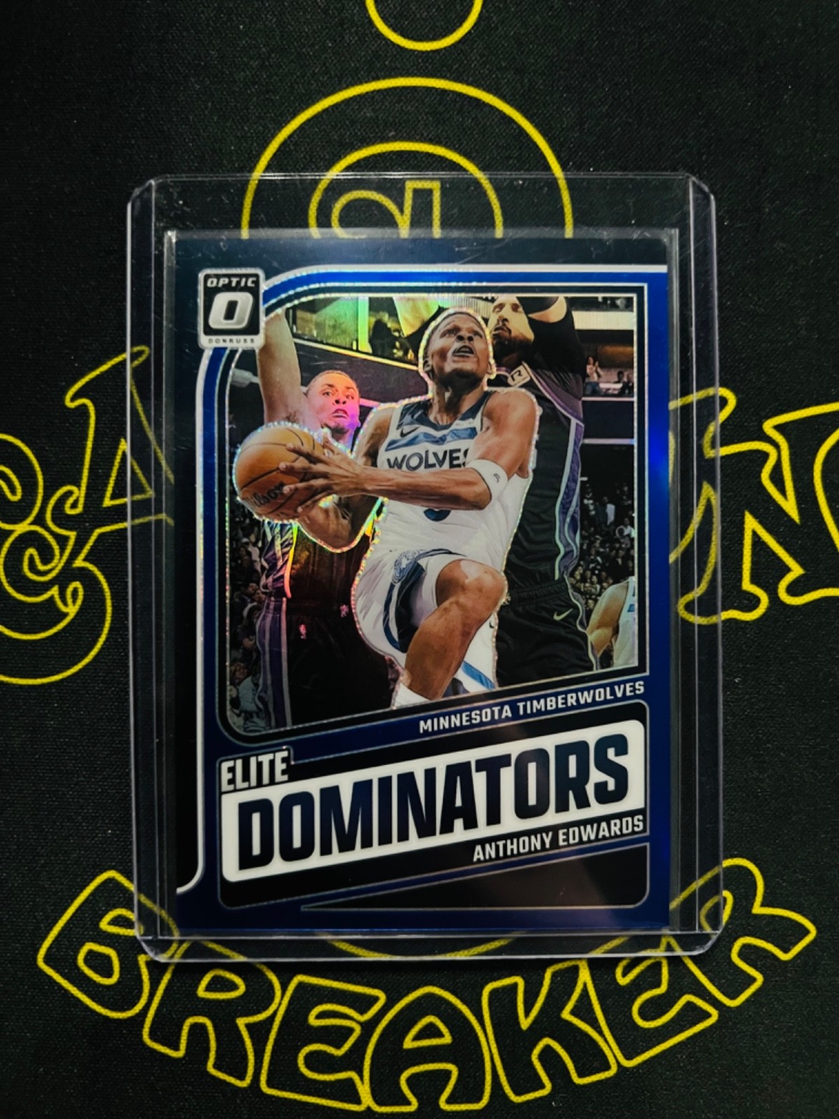 2024-25 PANINI OPTIC - ANTHONY EDWARDS - ELITE DOMINATORS - BLUE - 5/49 - #14