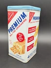 Nabisco Premium Saltine Cracker Can 1969 Metal Tin Vintage