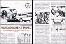 1981 Mercedes Benz 300TD Wagon Original Car Review Print Article J479
