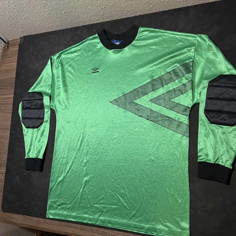 Umbro Vintage Años 80 Plantilla Polo Fútbol Portero Camiseta Manga Larga EE. UU. Foto 2 de 4