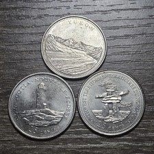 1992  Yukon, Nova Scotia, NWT  Provincial Quarters 25 Cents  PQ23