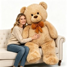 Giant 47" Teddy Bear Stuffed Animal, Cuddly Large Classic Teddy Bear Plush To...