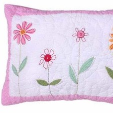Flower Garden Quilted Sham by Babyface - 100% Cotton - 50 x 75 cm
