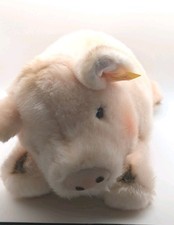 VINTAGE STEIFF PLUSH PIG, EAR BUTTON 102950 #...