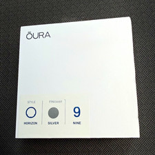 Oura Oura Ring 3Horizon Silver Size 9 Activity Tracker Bluetooth Android/iOS
