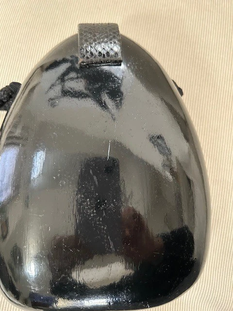 Bolso Timmy Woods, negro, forma ovalada cordón trenzado. Excelente estado Foto 4 de 4