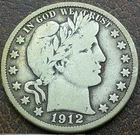 US 1912-S Barber Half Dollar  **