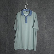FootJoy Golf Polo Shirt Mens XL Blue Green Diamond Print Short Sleeve Pro Active