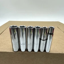Vintage Proto Tools Made USA 1/4 Drive 6Pc Deep Socket Set - 6 Point 1/4 To 7/16