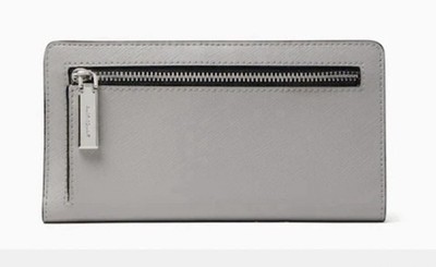 Kate Spade Large Slim Bifold Wallet Staci Clutch Saff Leather