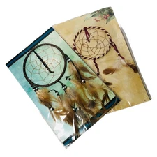 2 Authentic Lakota Sioux Dreamcatcher Brown Feather Native American Decor