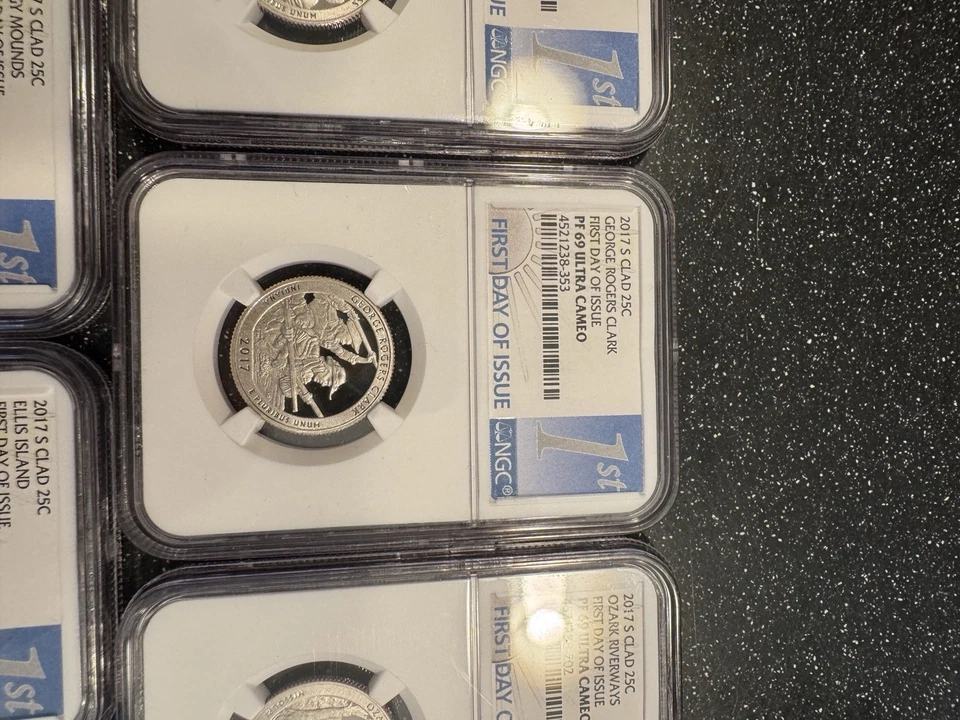 5 - 2017 S Proof Certified Quarter,s NGC PF 69 Ultra Cameo, First Day of Issue! - Image 3 of 4