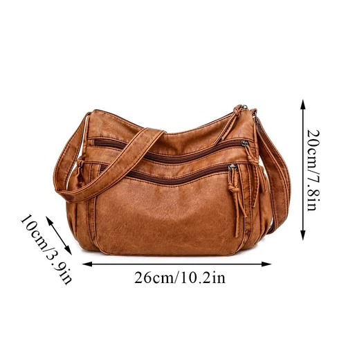 Mujeres Damas Bolso de Mano Bolso Hobo Bolso Cuero PU Suave Crossbady Bolso de Hombro Cartera - Imagen 5 de 18
