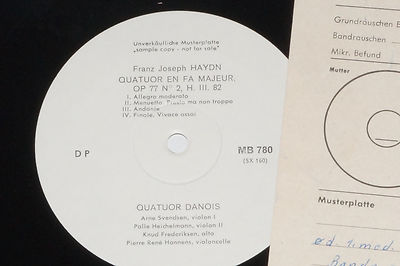 HAYDN, SVENDSEN, HEICHELMANN -Quatuor Danois- LP 1968 Promo Archiv-Copy mint