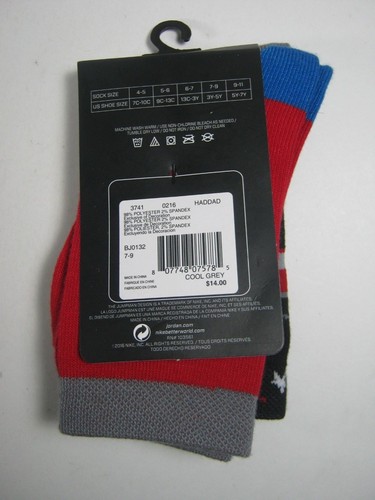 Nike Jordan Kids (High) Crew Boys Girls Socks 2 pairs Or 3 Pairs 10C-3Y -5Y -7Y - Picture 37 of 76