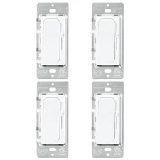 4-Pack Dimmer Switch for LED Bulbs, 3-Way & Single Pole