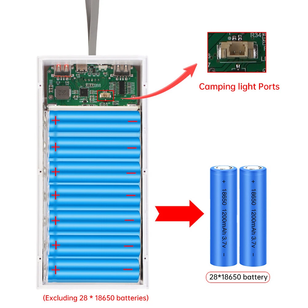 Power Bank DIY Case Battery 28*18650 Fast Charger Box Shell Kit No Battery Power Bank DIY Case Battery 28*18650 Fast Charger Box Shell Kit No Battery