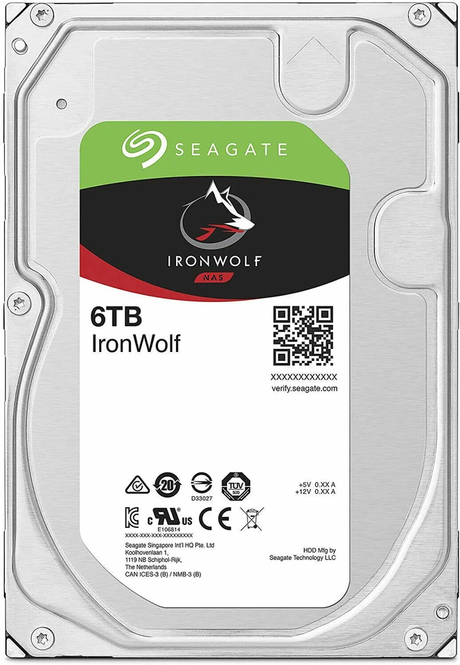 SEAGATE 6TB IronWolf Internal ST6000VN001 3.5" NAS Hard Drive 5400RPM 256MB - Image 2 of 3