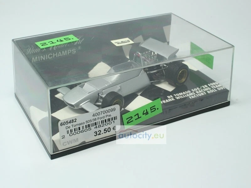 MINICHAMPS DE TOMASO 505/38 FORD FRANK WILLIAMS RACING TEAM FACTORY RO 400700099 - Immagine 4 di 4