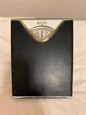 VINTAGE BORG BATHROOM SCALE  BLACK  ACCURATE READING