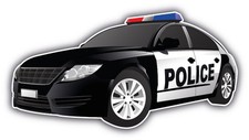 Police Car Bumper Sticker Decal 6 X 3 Police Car Bumper Sticker Decal 6 X 3