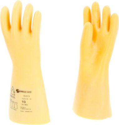 KS-Tools 117.0060 Elektriker-Schutzhandschuh mit Schutzisolierung, Größe 10, wei