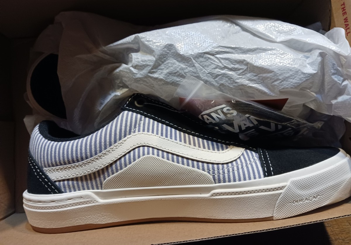 Vans BMX Old Skool BLACK BLUE STRIPES WHITE Shoes Size