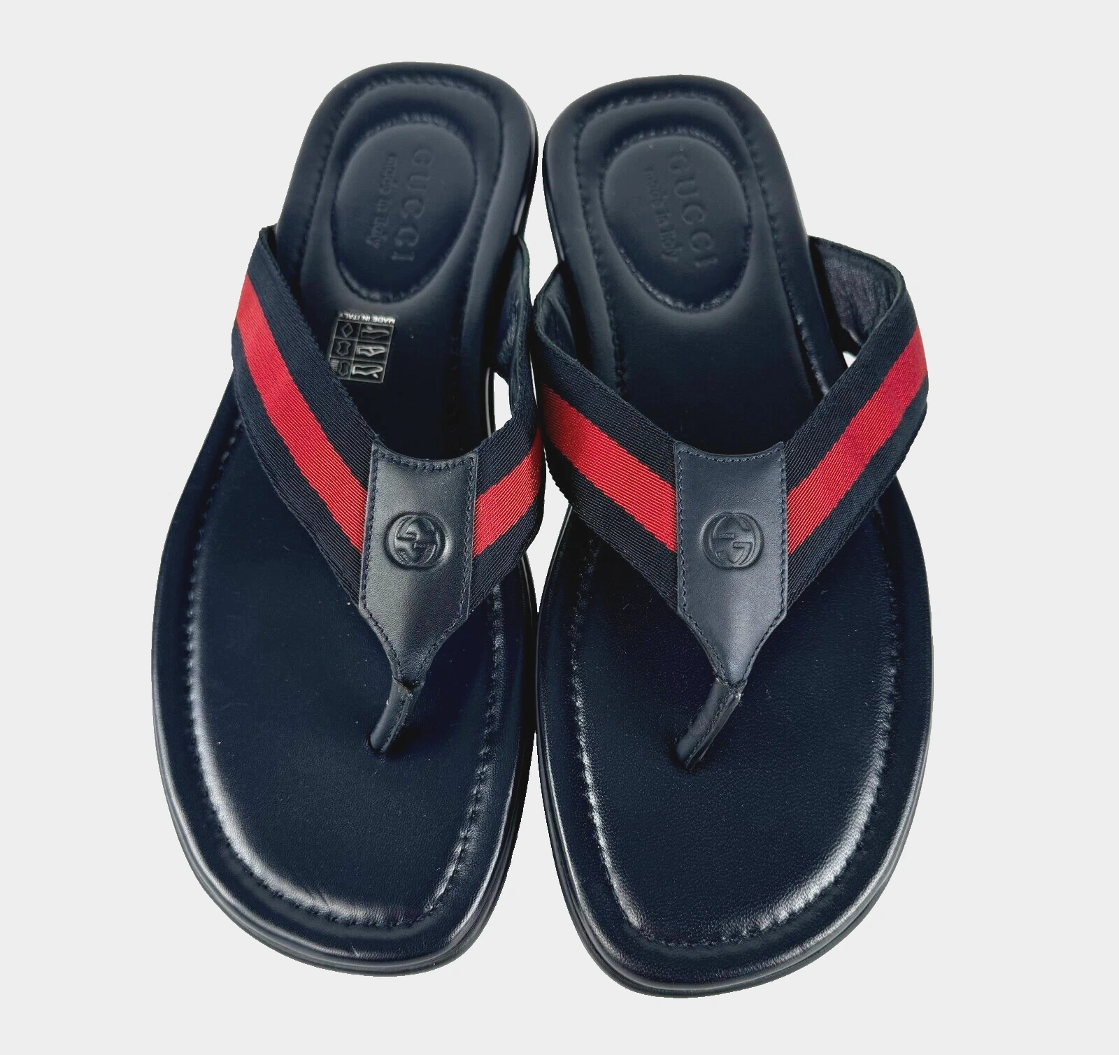 Chaussures plates Gucci neuves mal assorties hommes 8 9 US 7,5 8,5 UK 41,5 EU bleu Web