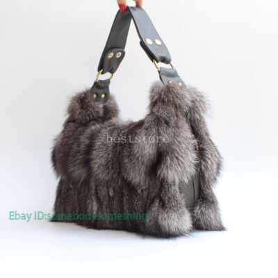 Women's Fox Fur-style Tote Bag