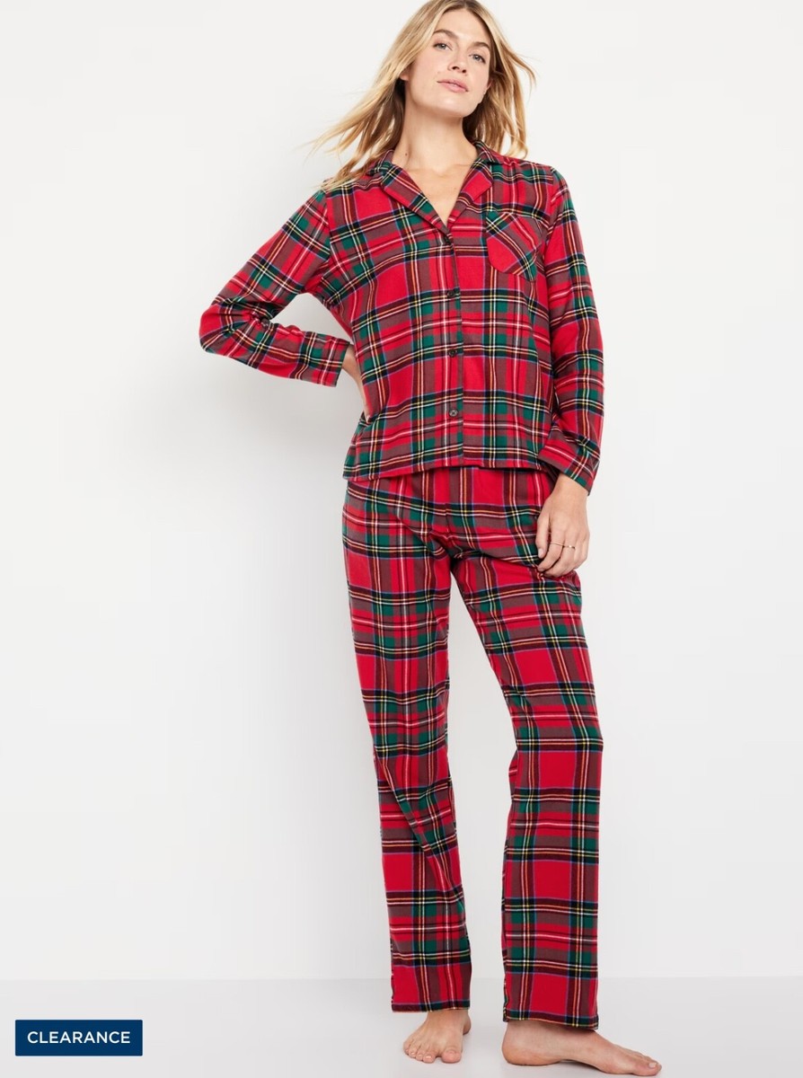 Tartan Old Navy Plaid Flannel Pajamas Pajama Set Old Navy