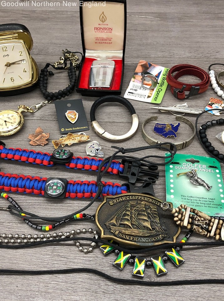 Mens Costume Jewelry Lot w. Smith Southwestern Pin Necklace Bracelet
