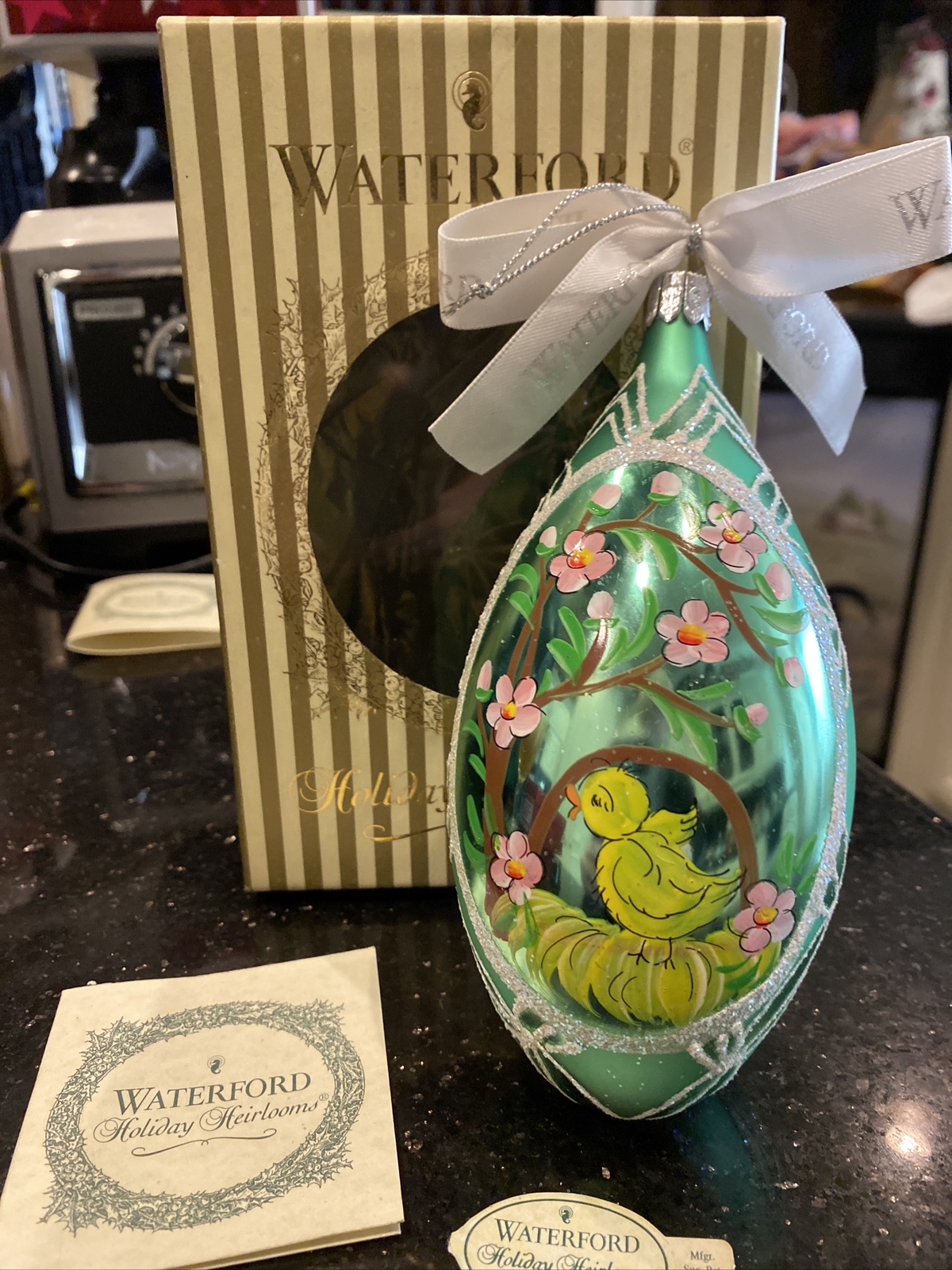 Waterford Holiday Heirlooms Ornaments Spring Chick Egg Green | eBay