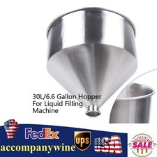 30L / 6.6 Gallon Hopper Stainless Steel Funnel For Liquid Filling Machine