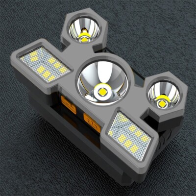 Wasserdichte Stirnlampe 350000 Lumen Wiederaufladbare Stirnlampe Licht Lampe 8 LED Lichter
