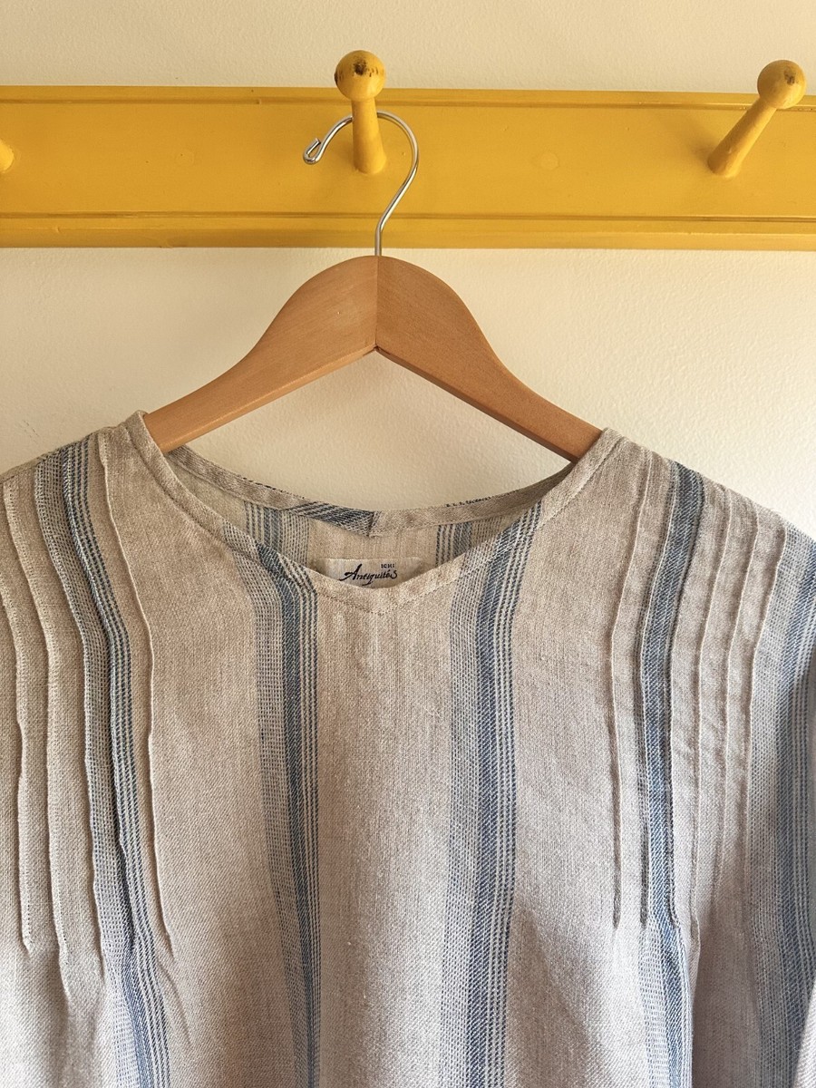 トップス ichi-Antiquites**cotton linen blouse Ichi Antiquités Linen Blouse - Dusty Rose Kim | Bon