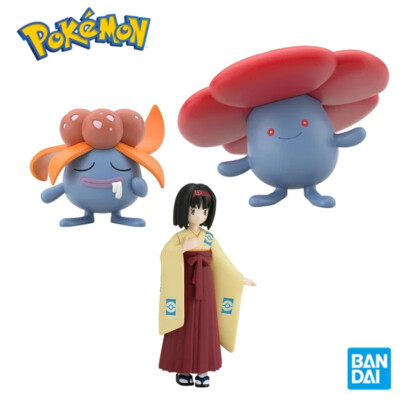 Original Bandai Shokugan POKEMON Scale World Erika Gloom Vileplume Model Toys