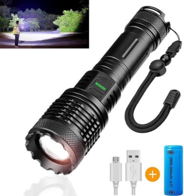 ASORT LED Taschenlampe superhelle leistungsstarke Taschenlampe einstellbarer Fokus