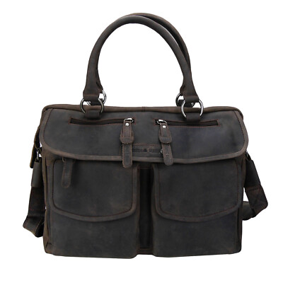Greenburry Vintage Revival RL-1830-22 Leder Schultertasche für Herren Tobacco
