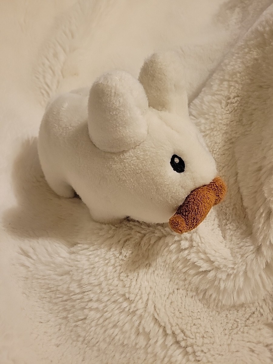 Kozik x Kidrobot Labbit 7” White/Brown Mustache Plush Fast