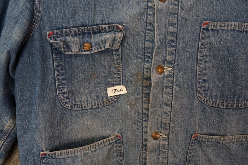 Chaqueta de mezclilla forrada con manta Sears Work'n Leisure años 80 talla grande 42-44 Foto 4 de 4