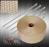 10m Titanium Fiberglass Intake Exhaust Thermal Heat Wrap Tape High Heat Roll on sale 10m Titanium Fiberglass Intake Exhaust Thermal Heat Wrap Tape High Heat Roll on sale
