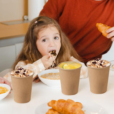 300 Pack 12 Oz Paper Coffee Cups, Disposable Kraft Coffee Cups, Hot/Cold Drin...